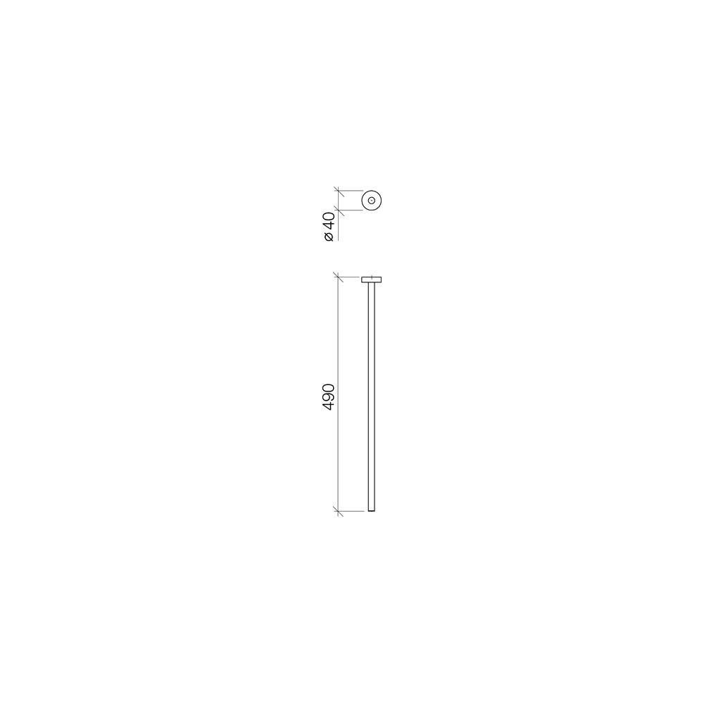 Dornbracht Handtuchhalter 1-teilig, starr, Ausladung 490mm, Chrom gebürstet... DORNBRACHT-83211979-93 4029011948749 (Abb. 4)