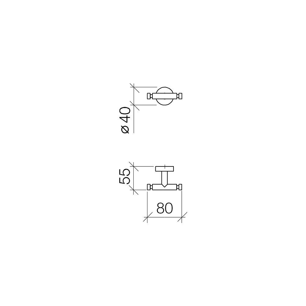 Dornbracht Haken 2-teilig, Ausladung 55mm, Light Gold... DORNBRACHT-83256979-26 4099477190921 (Abb. 4)