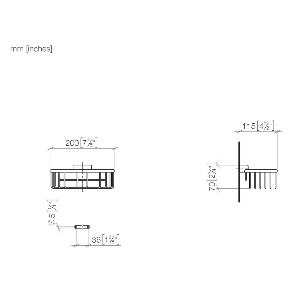 Dornbracht Duschkorb für Wandmontage Breite 200mm Höhe 70mm Ausladung 115mm, Da... DORNBRACHT-83290970-43 4099477468044 (Abb. 4)