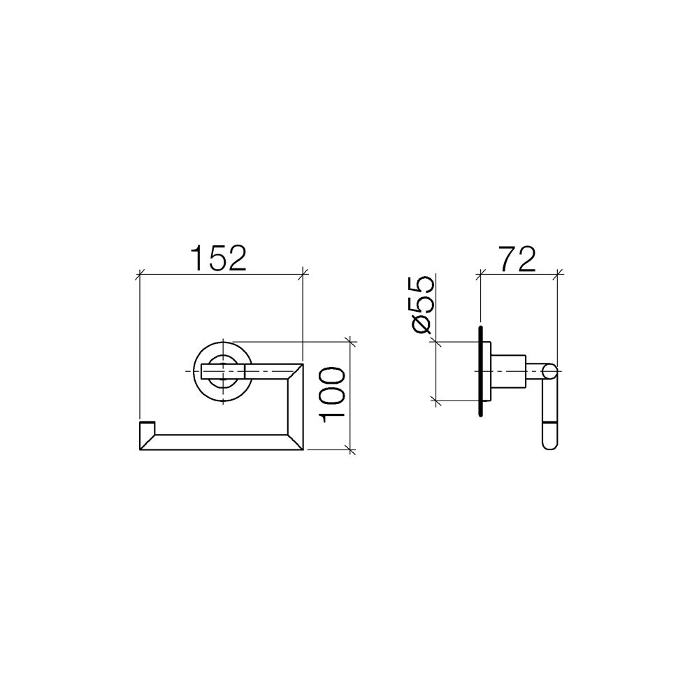 Dornbracht Papierrollenhalter Tara ohne Deckel, Ausladung 72mm, Champagne 22kt ... DORNBRACHT-83500892-47 4099477034515 (Abb. 4)