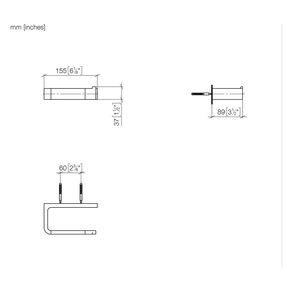 Dornbracht Papierrollenhalter 155x37x89mm Stichmaß 61mm, Chrom gebürstet... DORNBRACHT-83500976-93 4099477273860 (Abb. 4)