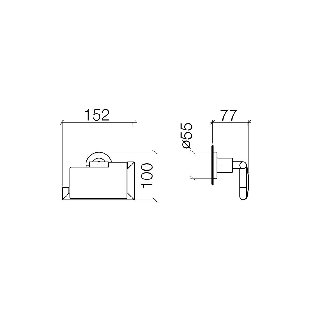 Dornbracht Papierrollenhalter mit Deckel Tara, Ausladung 77mm, Bronze gebürstet... DORNBRACHT-83510892-42 4099477249230 (Abb. 4)