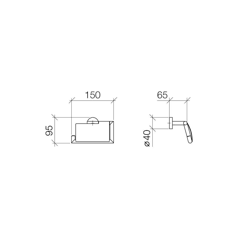 Dornbracht Papierrollenhalter mit Deckel Meta 150x95x40mm Rosette 40mm Ausladun... DORNBRACHT-83510979-26 4099477191126 (Abb. 4)