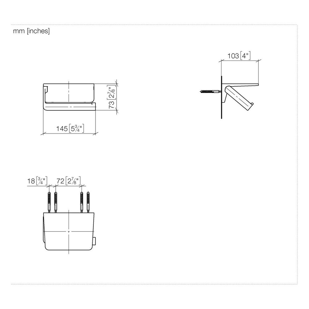 Dornbracht Papierrollenhalter mit Ablage 145x73x103mm Stichmaß 90mm, Gold gebür... DORNBRACHT-83515976-37 4099477440910 (Abb. 4)