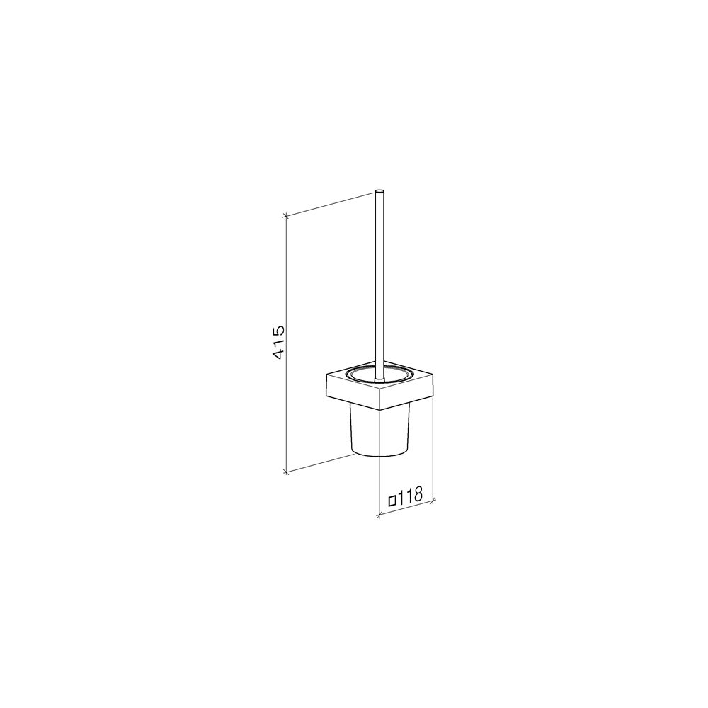 Dornbracht Toiletten-Bürstengarnitur Wandmodell Kristallglas matt 118x415x118mm... DORNBRACHT-83900780-19 4099477075990 (Abb. 4)