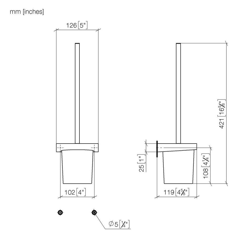 Dornbracht Toiletten-Bürstengarnitur Wandmodell Kristallglas 126x415x120mm, Gol... DORNBRACHT-83900970-37 4099477441016 (Abb. 4)