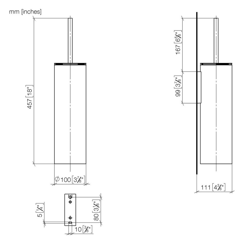 Dornbracht Toiletten-Bürstengarnitur Wandmodell Meta 100x456x110mm, Gold gebürs... DORNBRACHT-83910979-37 4099477441030 (Abb. 4)