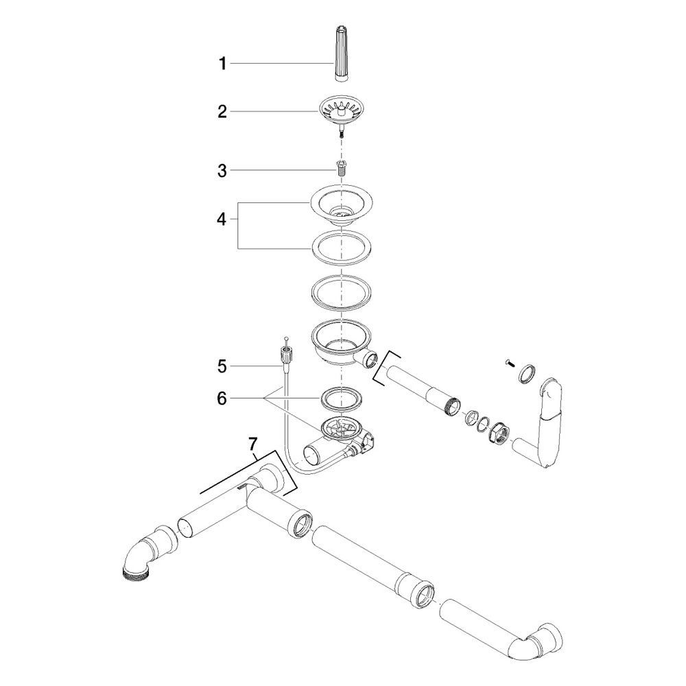 Dornbracht Ablaufgarnitur, Edelstahl gebürstet, 04110101000-86... DORNBRACHT-04110101000-86 4029011549717 (Abb. 4)