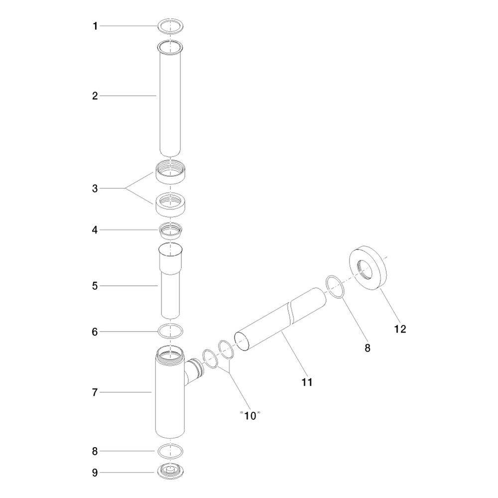 Dornbracht Geruchverschluss rund, Schwarz matt, 10060970... DORNBRACHT-10060970-33 4029011529788 (Abb. 5)