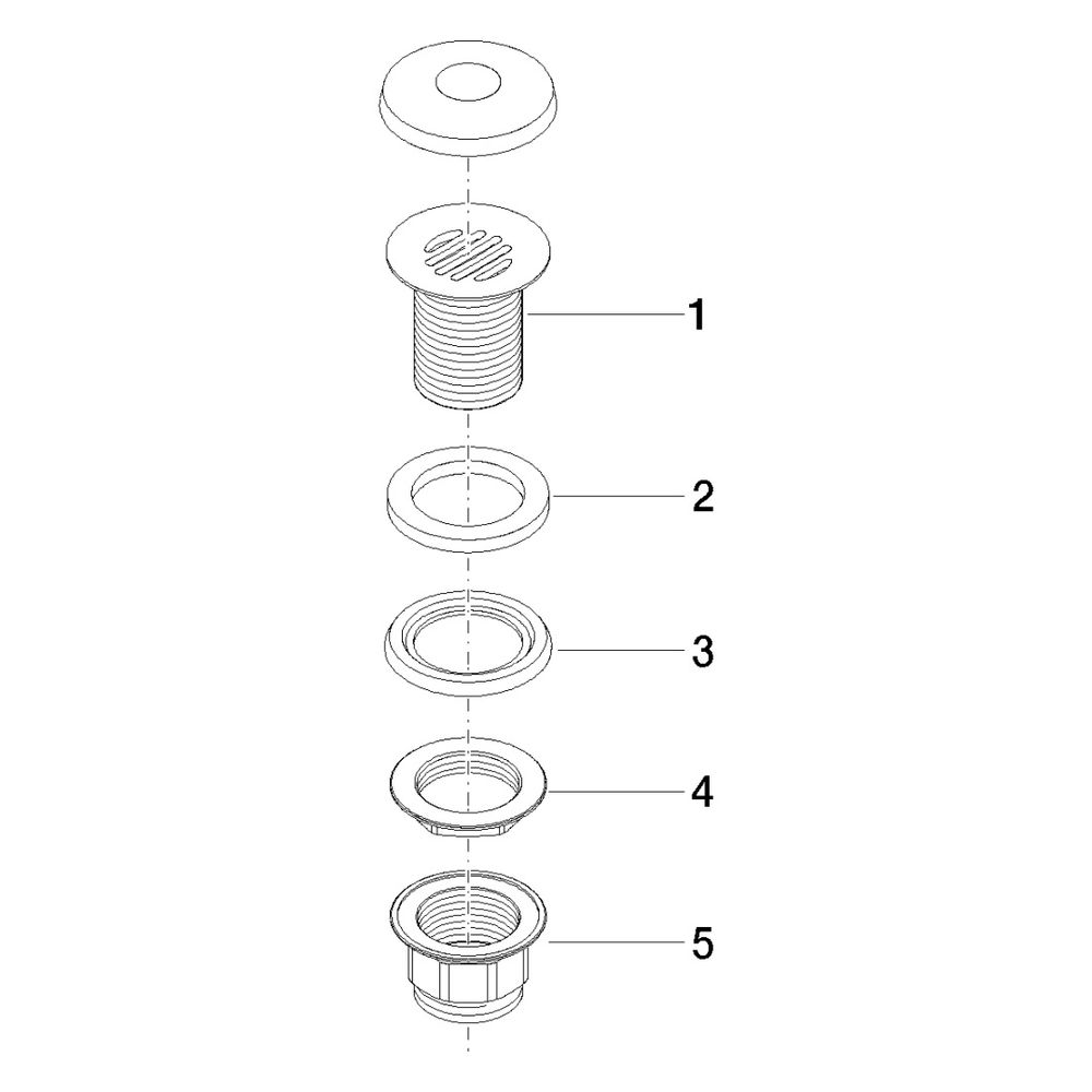Dornbracht Siebventil für Becken ohne Überlauf G 1 1/4", Chrom... DORNBRACHT-10110970-00 4029011326387 (Abb. 5)