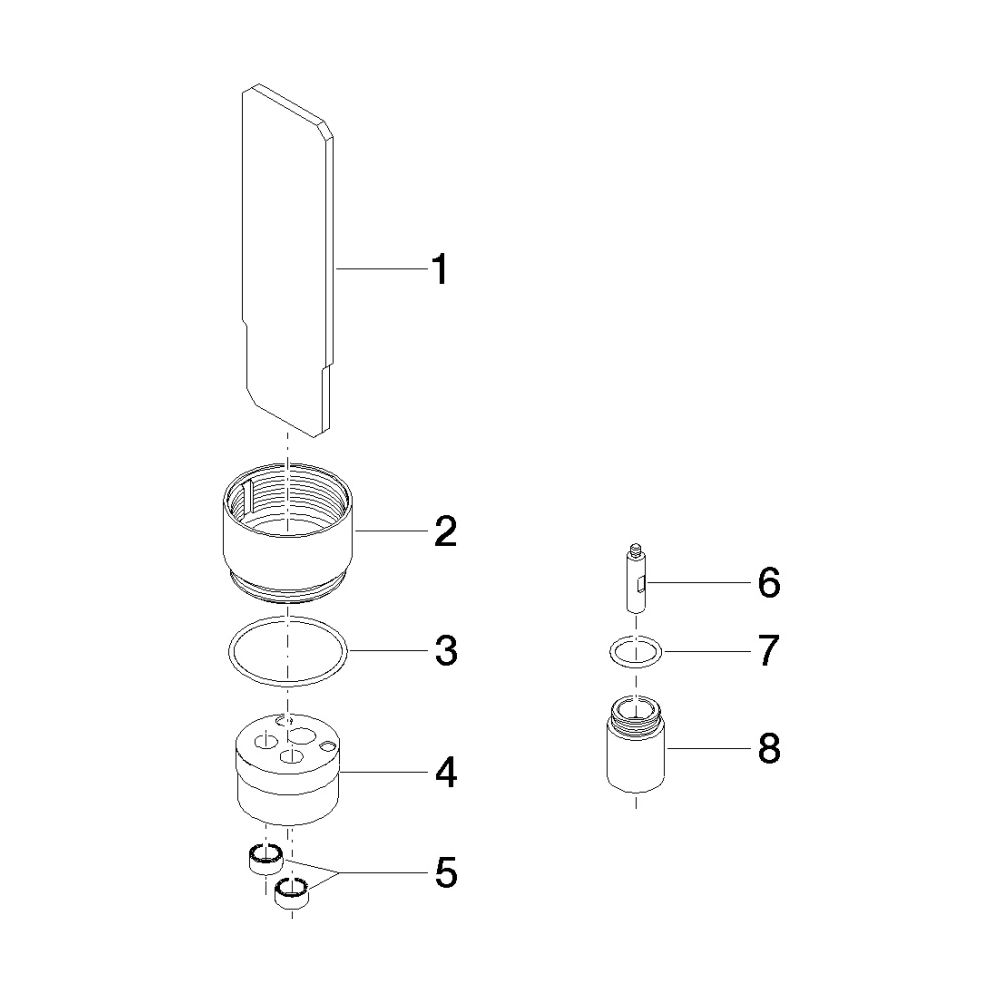 Dornbracht Verlängerung 25mm für Unterputz-Einhandbatterie Brause und Wanne 36 1... DORNBRACHT-1219197090 4029011647987 (Abb. 5)