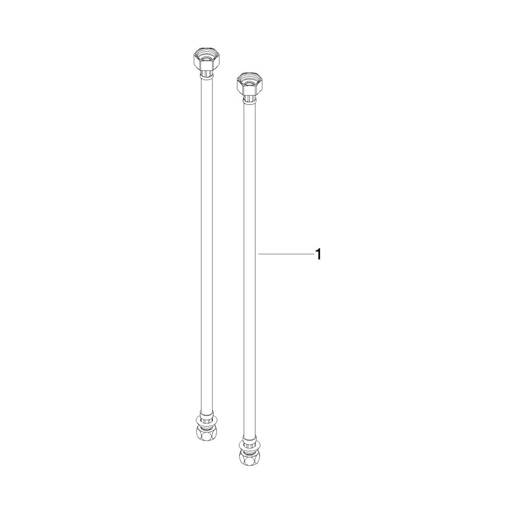 Dornbracht Druckschläuche, 2x 3/8"x1/2"x500mm, 1250697090... DORNBRACHT-1250697090 4029011711473 (Abb. 5)