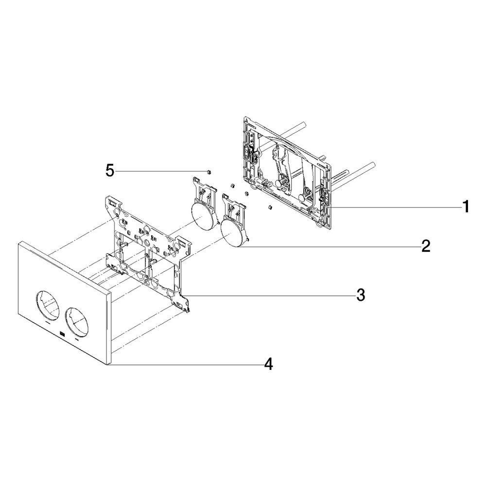 Dornbracht Betätigungsplatte rund, für WC-Unterputz-Spülkasten Geberit, 169x246... DORNBRACHT-12665979-99 4099477216096 (Abb. 5)
