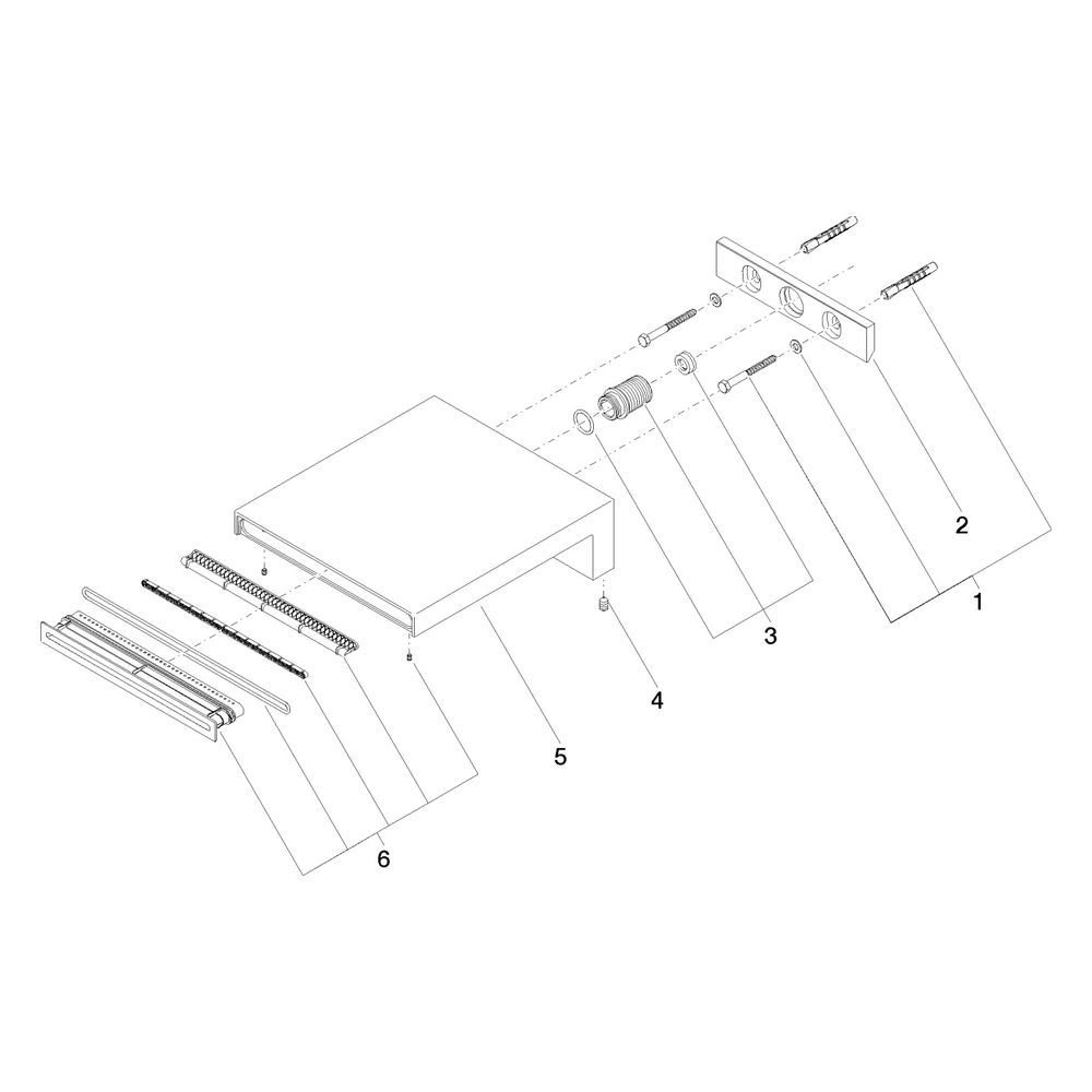 Dornbracht Wannen-Schwallauslauf Deque Wandmontage, 200mm Platte 180x60mm 26,5l... DORNBRACHT-13430740-06 4029011685699 (Abb. 5)