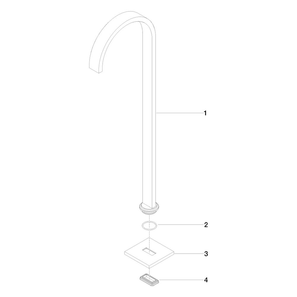 Dornbracht Wannenauslauf Mem, ohne Umstellung für freistehende Montage, 280mm, ... DORNBRACHT-13672780-28 4029011896637 (Abb. 5)