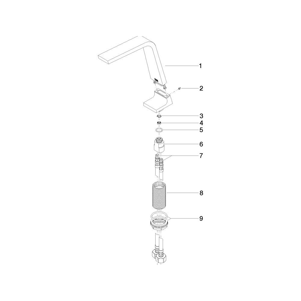 Dornbracht Waschtisch-Standauslauf CL.1 ohne Ablaufgarnitur H 204mm Ausladung 1... DORNBRACHT-13715705-06 4029011702617 (Abb. 5)