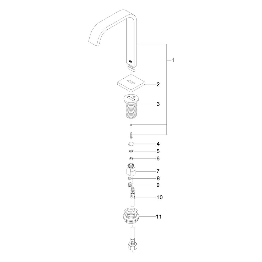 Dornbracht IMO Waschtisch-Standauslauf ohne Ablaufgarnitur 13716670 chrom... DORNBRACHT-13716670-00 4029011749582 (Abb. 5)
