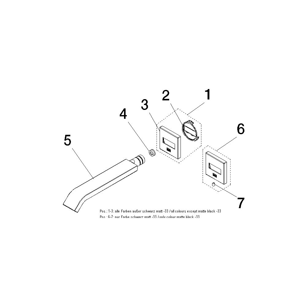 Dornbracht Wannenauslauf IMO für Wandm. Ausladung 200mm, 25,1l/min, Platin gebü... DORNBRACHT-13801670-06 4029011689239 (Abb. 5)