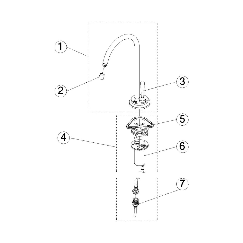 Dornbracht Kaltwasserspender Vaia schwenkbar Ausladung 150mm, Messing 23kt Gold... DORNBRACHT-17872809-09 4099477379920 (Abb. 5)