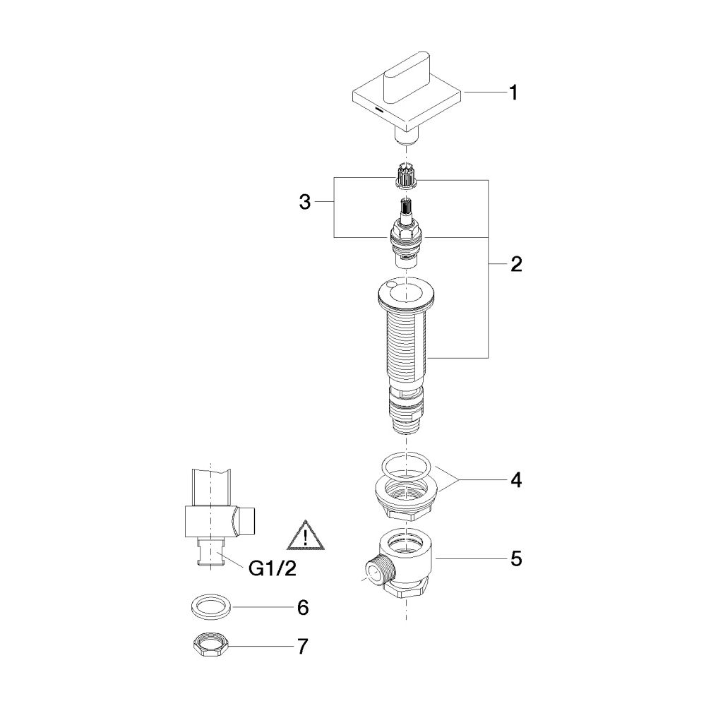 Dornbracht Seitenventil CL.1 linksschließend warm, Chrom... DORNBRACHT-20000706-00 4029011702464 (Abb. 5)