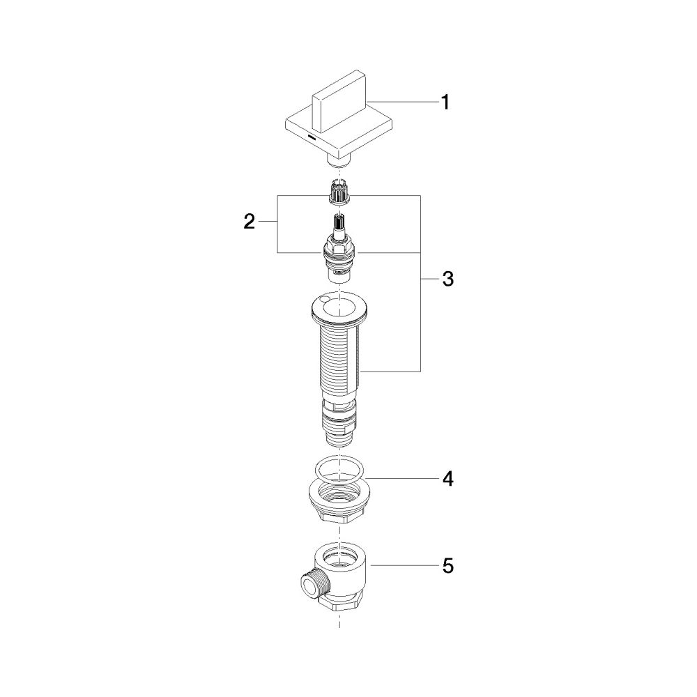 Dornbracht Seitenventil Mem, eckig, linksschließend, warm, lineare Struktur, Ro... DORNBRACHT-20005783-28 4099477019963 (Abb. 5)