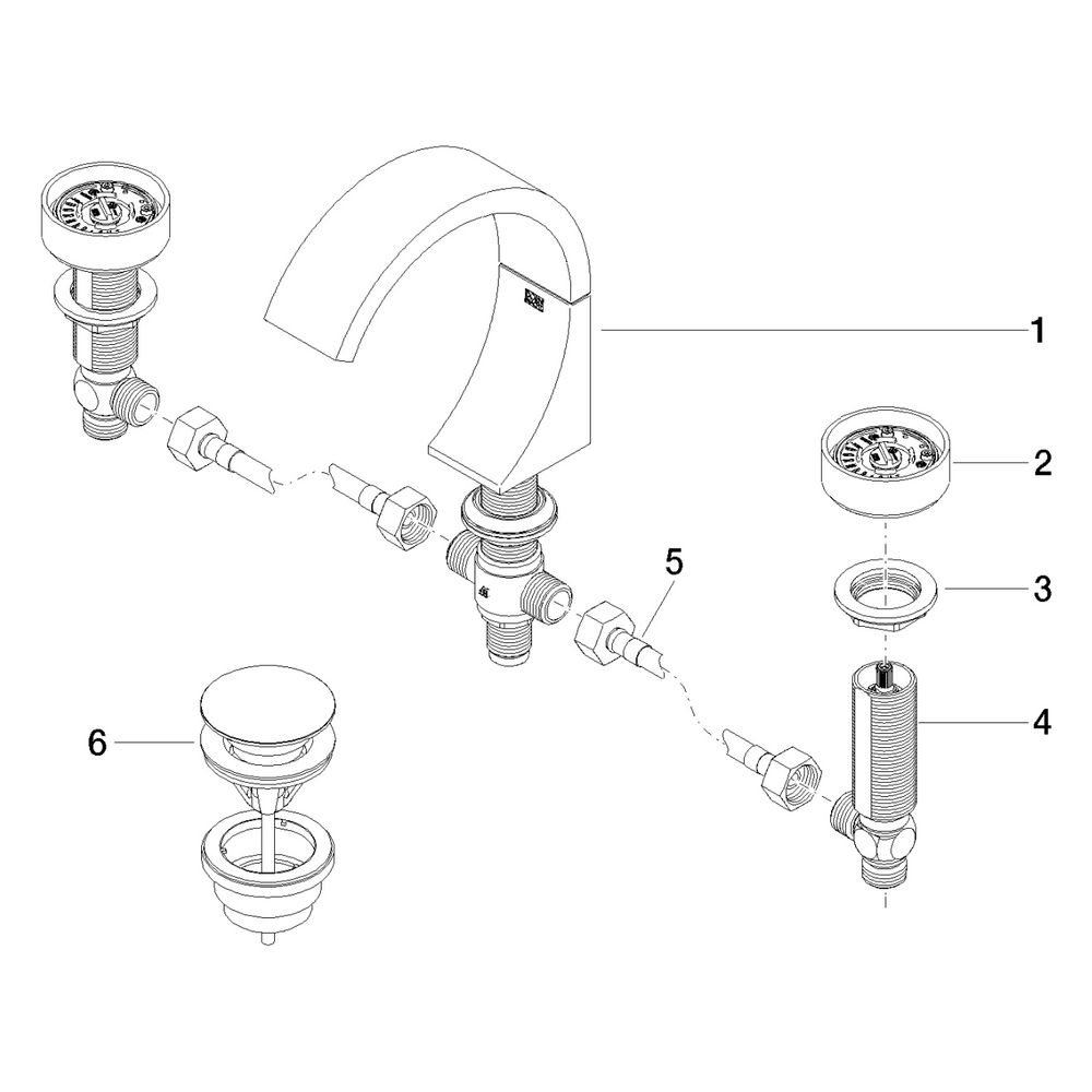 Dornbracht Waschtisch-Dreilochbatterie CYO mit Ablaufgarnitur ohne Designelemen... DORNBRACHT-20710811-36 4029011929991 (Abb. 5)