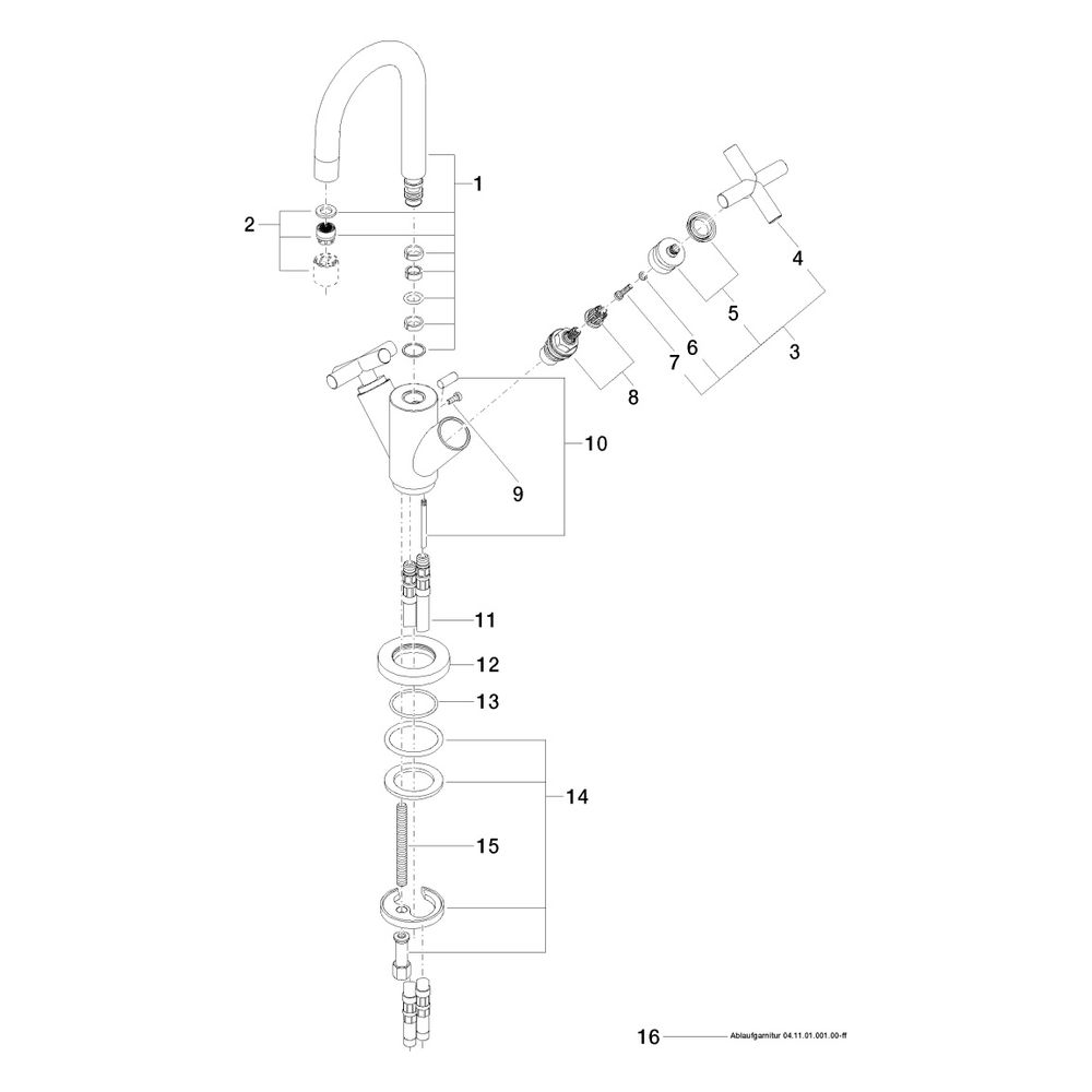 Dornbracht Tara Waschtisch-Einlochbatterie mit Ablaufgarnitur 22302892 platin m... DORNBRACHT-22302892-06 4029011519284 (Abb. 5)