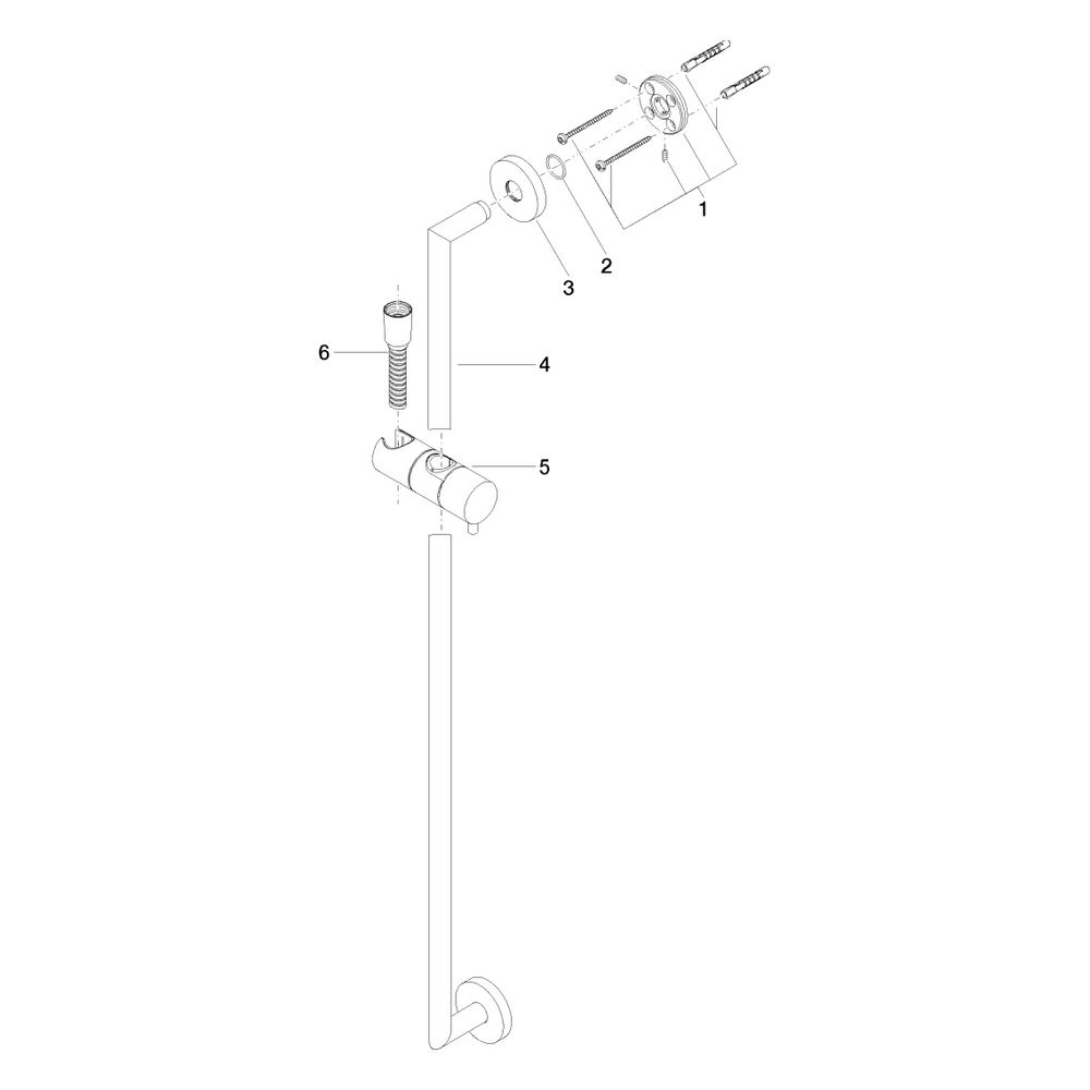 Dornbracht Meta Duschgarnitur ohne Handbrause 26413625 platin... DORNBRACHT-26413625-08 4029011912955 (Abb. 5)