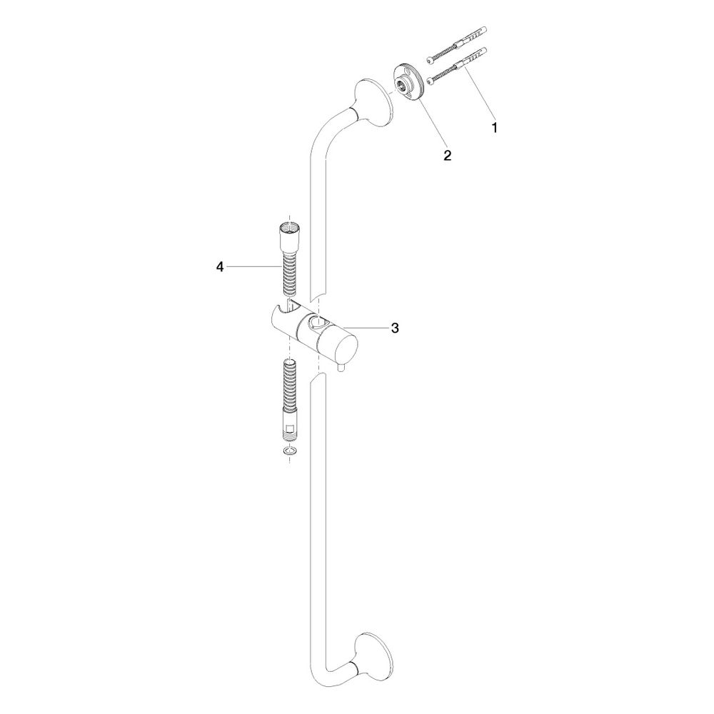 Dornbracht Duschgarnitur Vaia ohne Handbrause Stichmaß 800mm, Dark Platinum geb... DORNBRACHT-26413809-99 4029011921391 (Abb. 5)