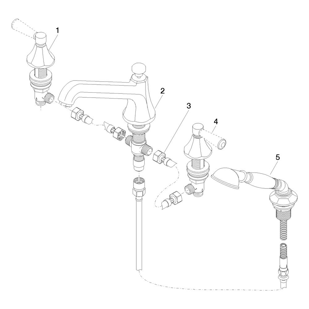 Dornbracht Madison Wannen-Vierlochbatterie 27502370 platin matt... DORNBRACHT-27502370-06 4029011218354 (Abb. 5)