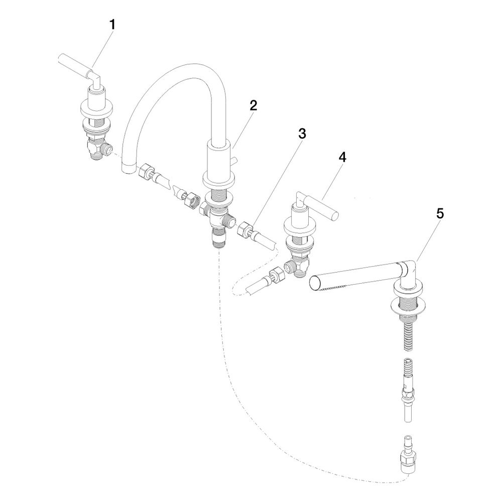 Dornbracht Wannen-Vierlochbatterie Tara für Wannenrandmontage, Ausladung 220mm,... DORNBRACHT-27512882-33 4029011518416 (Abb. 5)