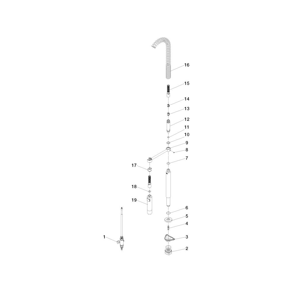 Dornbracht Profibrausegarnitur Armaturenhöhe 665mm Bohrung 30mm Einzelrosette 5... DORNBRACHT-27799970-00 4099477008660 (Abb. 5)