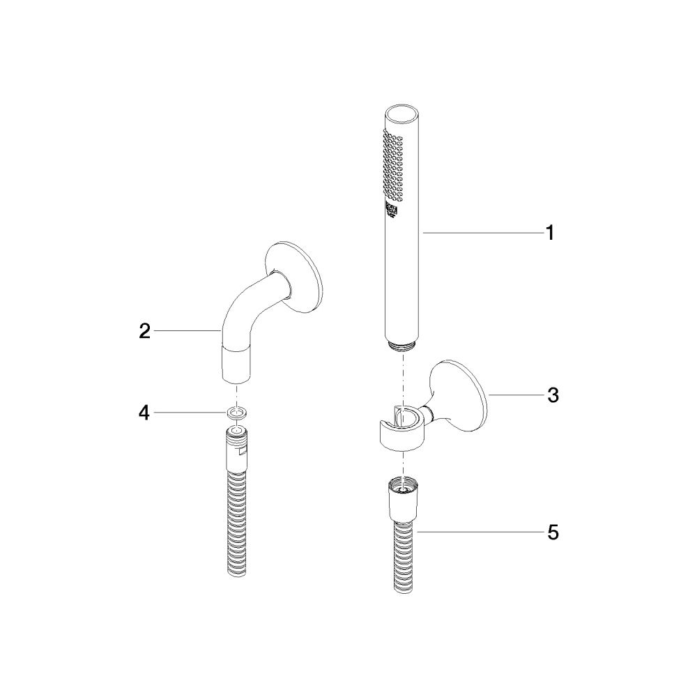 Dornbracht Schlauchbrausegarnitur Vaia, Einzelrosetten FlowReduce, 1250mm, ... DORNBRACHT-27808809-420010 4099477108872 (Abb. 5)