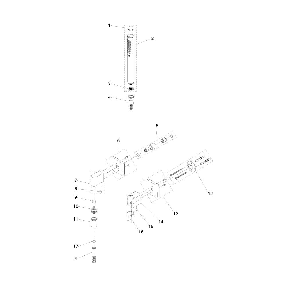 Dornbracht Schlauchbrausegarnitur mit Einzelrosetten Symetrics 15l/min, Messing... DORNBRACHT-27811980-28 4099477414089 (Abb. 5)