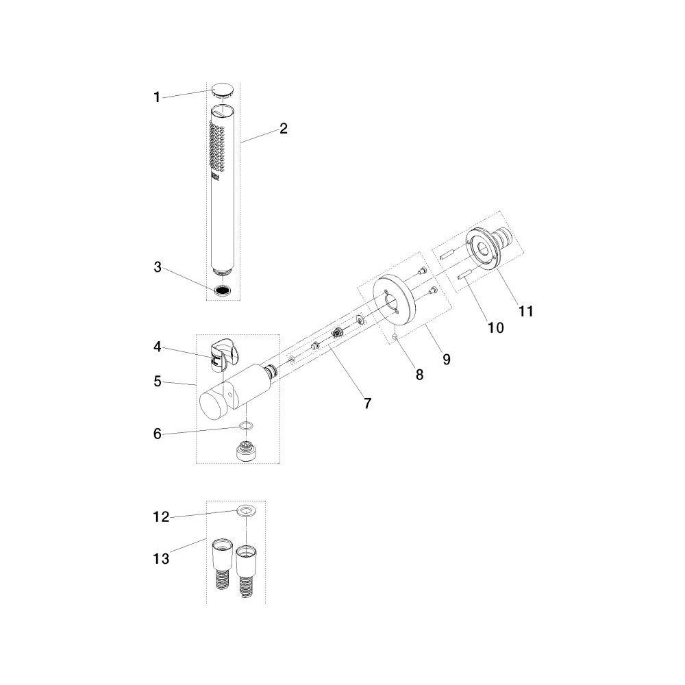 Dornbracht Schlauchbrausegarnitur, integ. Brausehalter Meta 15l/min Rosette 60m... DORNBRACHT-27812660-26 4099477414416 (Abb. 5)