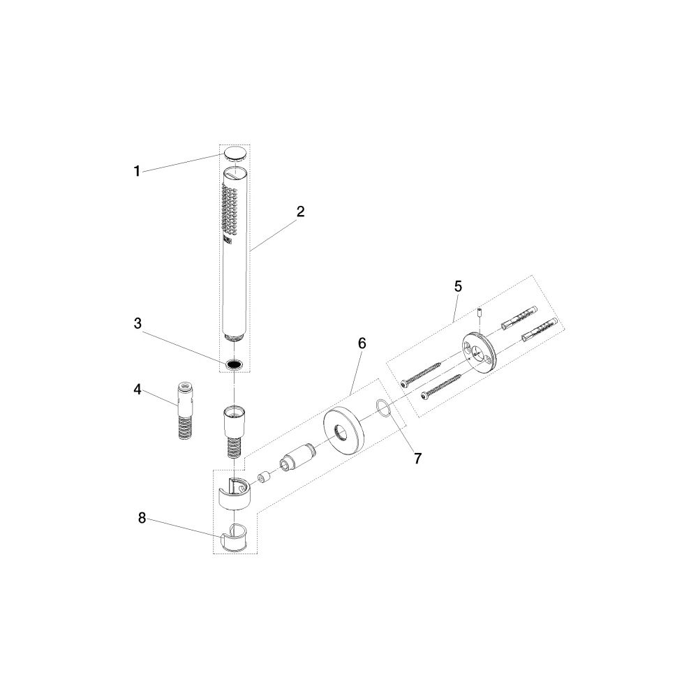 Dornbracht Schlauchbrausegarnitur Meta COMPACT RAIN 15l/min Rosette 55mm Brause... DORNBRACHT-27816625-99 4099477416281 (Abb. 5)
