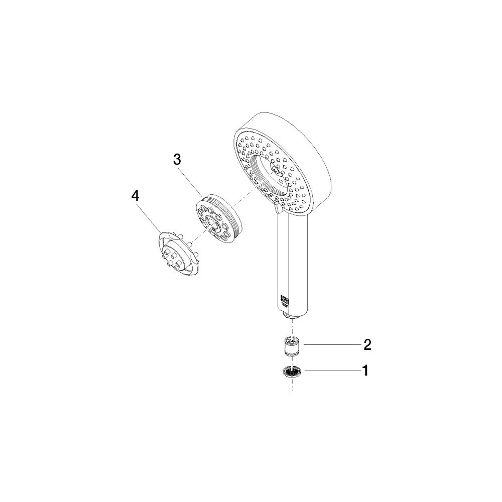 Dornbracht Handbrause FlowReduce 120mm 6,8l/min G 1/2", Messing gebürstet 2... DORNBRACHT-28012979-280010 4029011921759 (Abb. 5)