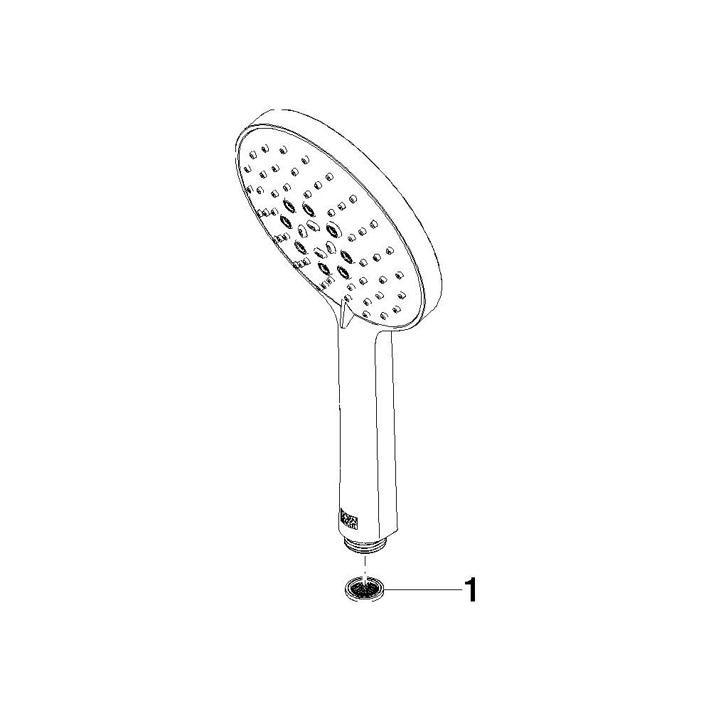 Dornbracht Handbrause 130mm 15l/min G 1/2", Platin gebürstet, 28016979-06... DORNBRACHT-28016979-06 4029011891069 (Abb. 5)