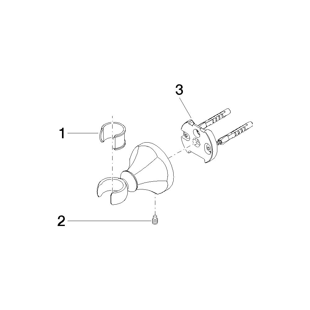 Dornbracht Brausehalter für Madison, Rosette D 60mm, 28050371-08... DORNBRACHT-28050371-08 4029011719189 (Abb. 4)