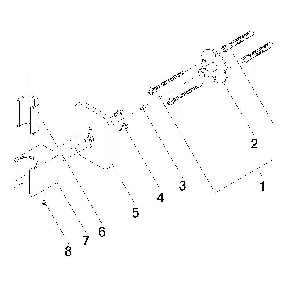 Dornbracht Brausehalter Lissé, Platin gebürstet... DORNBRACHT-28050845-06 4029011711237 (Abb. 5)