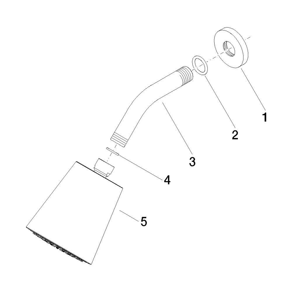 Dornbracht Kopfbrause Ausladung 180-210mm Brausekopf 100mm 7l/min Anschluss G 1... DORNBRACHT-28504979-33 4029011821417 (Abb. 5)