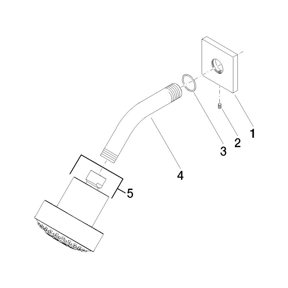 Dornbracht Kopfbrause Symetrics Ausladung 200mm Brausekopf 92mm 9l/min Anschlus... DORNBRACHT-28508980-00 4029011502477 (Abb. 5)
