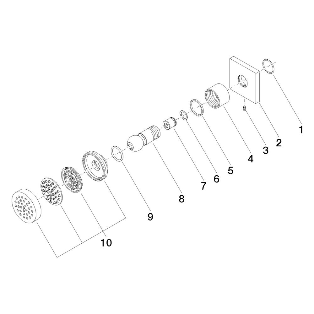 Dornbracht Seitenbrause MEM 5l/min Brausekopf 55mm Kugelgelenk 25 Grad schwenkb... DORNBRACHT-28518782-00 4029011674556 (Abb. 5)
