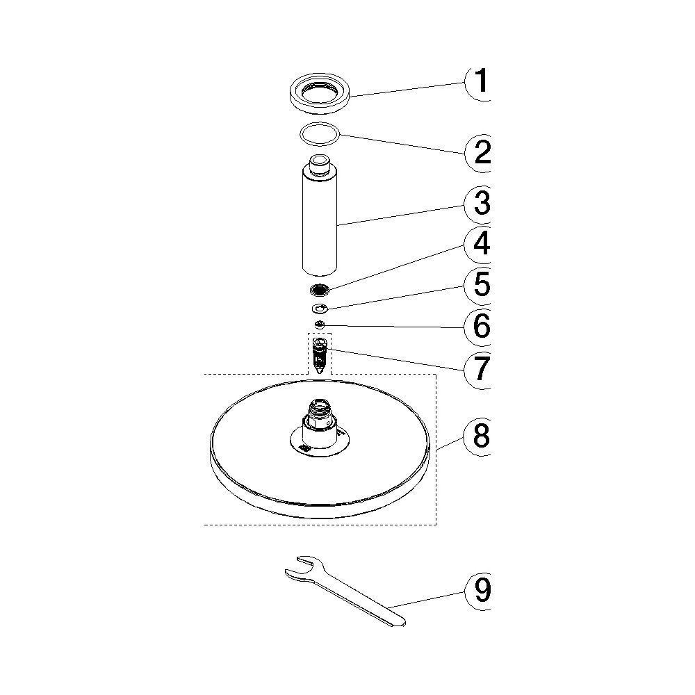 Dornbracht Regenbrause mit Deckenanbindung Metall D 220mm Pure Rain 9l/min, Dar... DORNBRACHT-28667970-39 4099477315393 (Abb. 5)