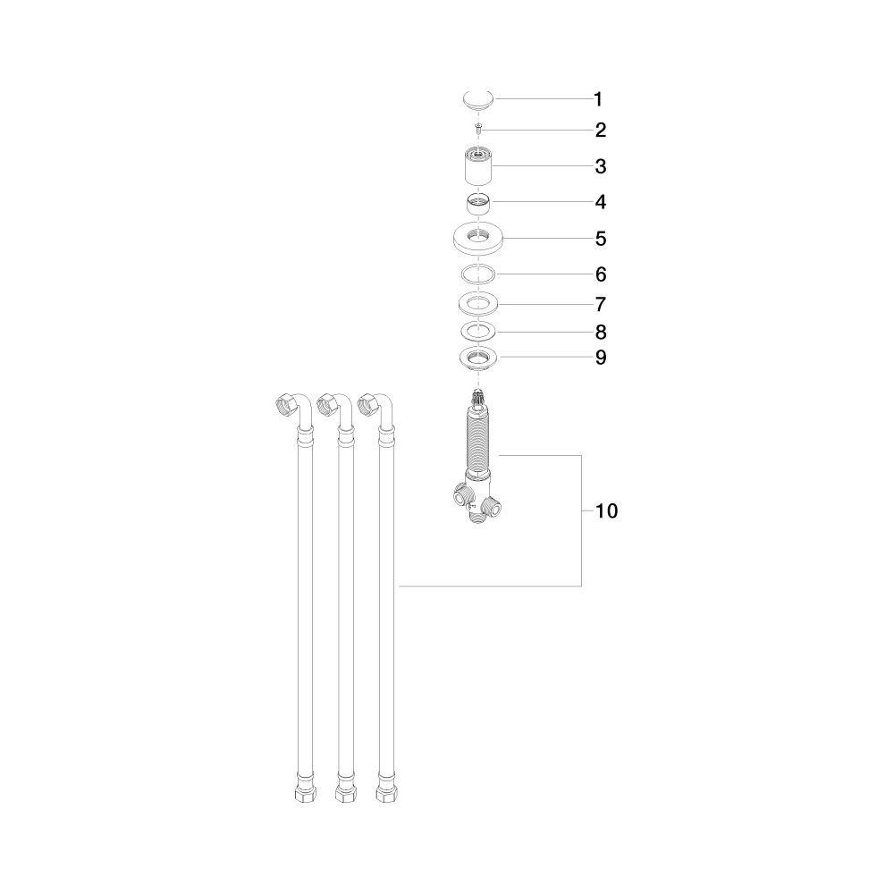 Dornbracht Zweiwege-Umstellung Meta für Wannenrandmontage, Bohrung 32mm, Anschl... DORNBRACHT-29140660-06 4029011820861 (Abb. 5)