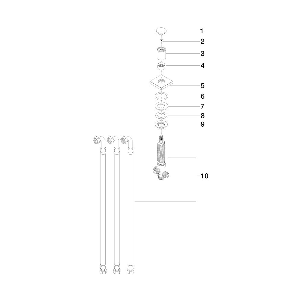 Dornbracht Zweiwege-Umstellung IMO für Wannenrandmontage, 32mm Rosette 60x60mm ... DORNBRACHT-29140670-28 4029011899034 (Abb. 5)