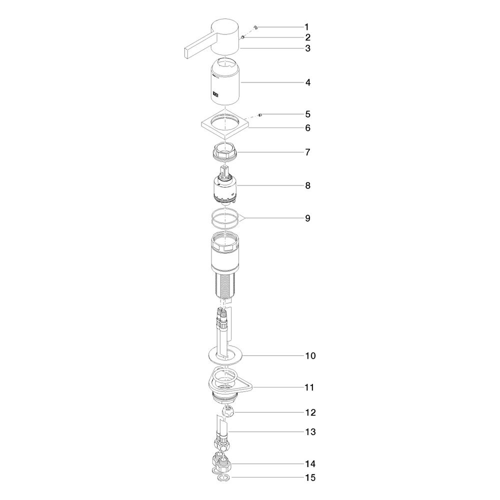 Dornbracht Wannen-Einhandbatterie IMO für Wannenrandmontage Rosette 60x60mm Boh... DORNBRACHT-29300670-00 4029011767081 (Abb. 5)