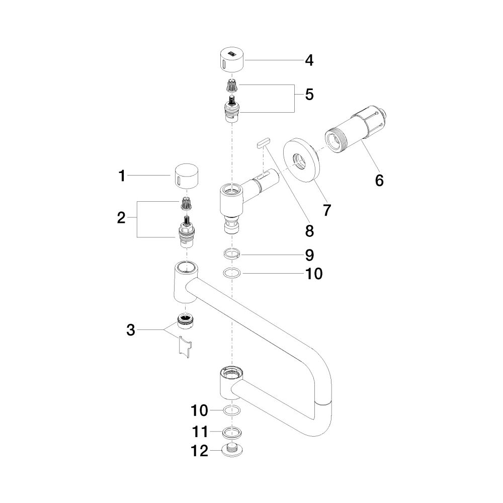 Dornbracht Kaltwasserventil Tara Ultra Pot Filler schwenkbar, Ausladung 500mm, ... DORNBRACHT-30805875-08 4029011894435 (Abb. 5)