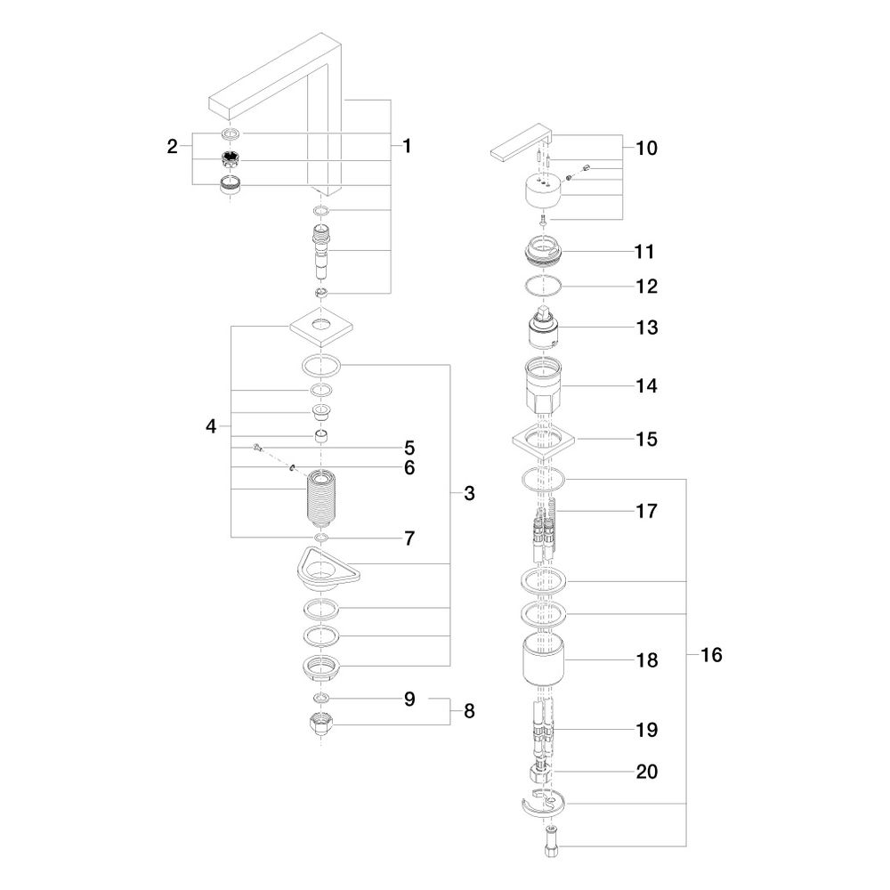 Dornbracht Zweilochbatterie Lot Bar Tap schwenkbarer Auslauf 165mm, 8l/min, Bro... DORNBRACHT-32805680-42 4099477261256 (Abb. 9)