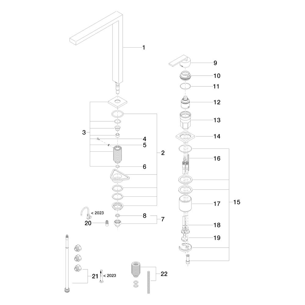 Dornbracht Zweilochbatterie Lot schwenkbarer Auslauf 235mm, 8l/min, Champagne 2... DORNBRACHT-32815680-47 4099477243214 (Abb. 5)